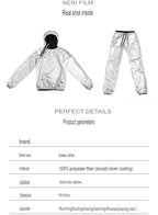 Men's Running Pullover Two-Piece Set Weight Loss Control Body Fat Sauna Sweat Suit  | YJ9681