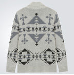 Men Wind Jacquard Knitted Jumper Long-Sleeved Outerwear Jacket Top | SY0052