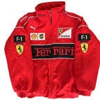 F1 Ferrari Embroidered Racing Suit Jacket Retro Style Motorcycle Riding Jack Daniel Jacket for Spring & Autumn