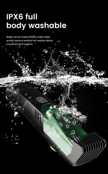 PRITECH IPX6 Waterproof Cordless Vacuum Hair Trimmer Rechargeable & Washable Hair Clipper | PR-3380