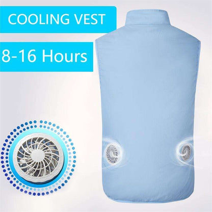 Gilet de refroidissement sans manches pour ventilateur d'été, gilet de protection solaire d'extérieur avec climatisation | 5727 