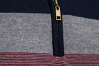 Men’s Half-Zip Mock Neck Knitted Sweater – Slim Fit Pullover for Autumn & Winter | Y245