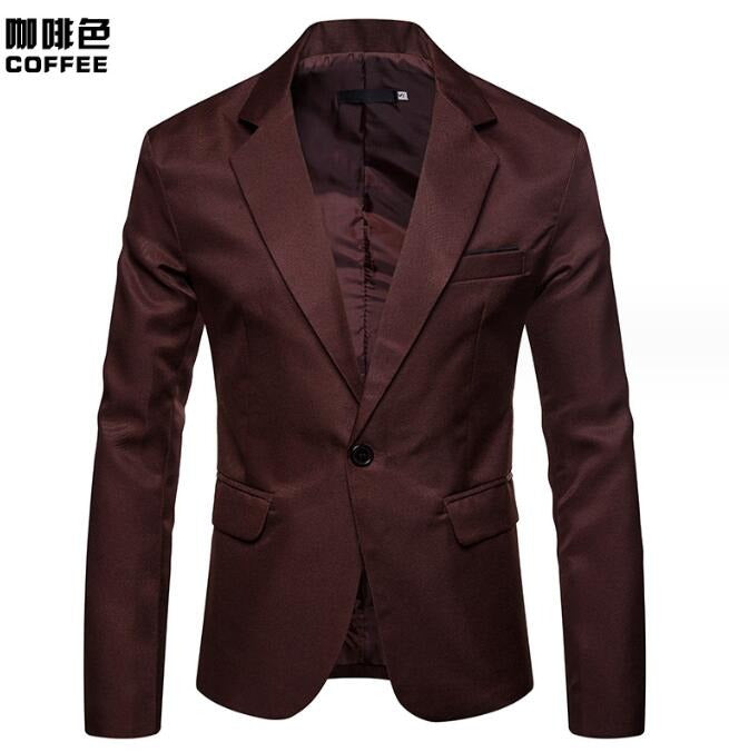 High Quality England Fashion Slim Fit Blazer Solid Color Business Casual Party Wedding Suit Coat | X09