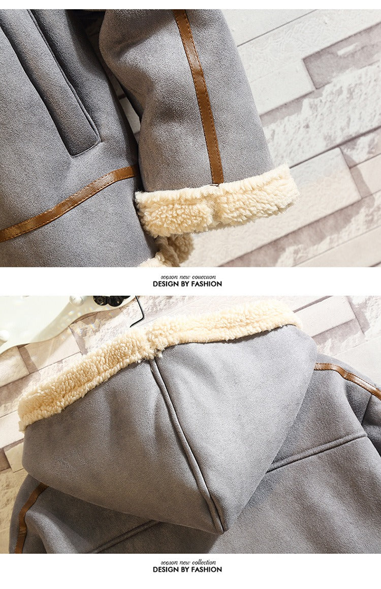 Men Retro Polar Fleece Workwear Cotton Coat Stand-Up Collar Hooded Loose Fit Casual Jacket | A048MY10