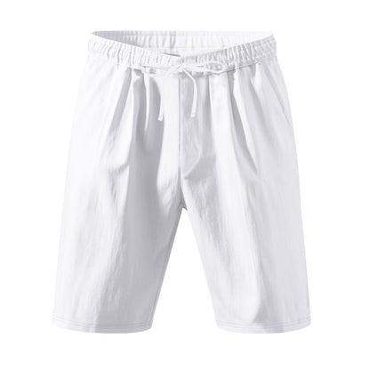 Men's Lightweight Linen-Blend Beach Shorts - Relaxed Fit 5-Inch Casual Shorts | WW-2