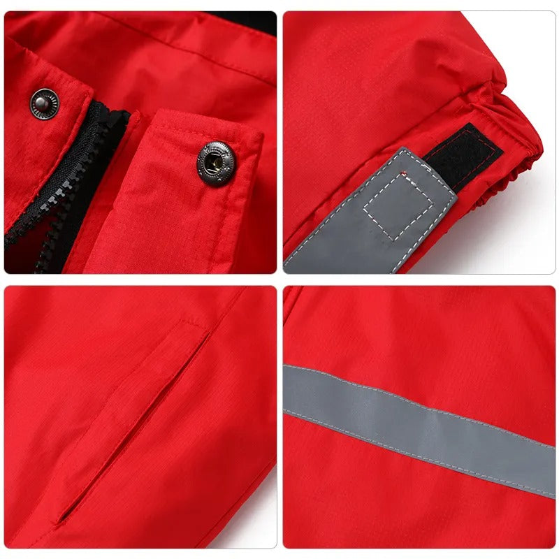 Men's Reflective Winter Safety Jacket - Warm, Breathable, Waterproof for Work & Outdoor | H2828