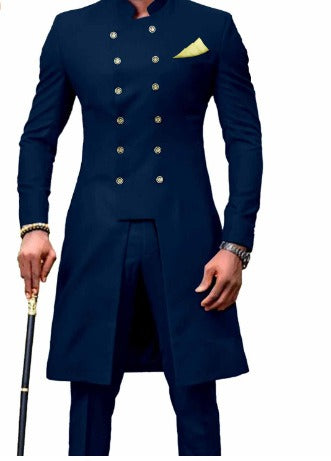 Men's Double Breasted Tuxedo Suits Wedding Groom Slim Jacket+ Pant | 1873