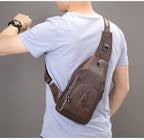 Men's Business Shoulder Bag Elegant Crocodile Pattern for Professional Style | 9076