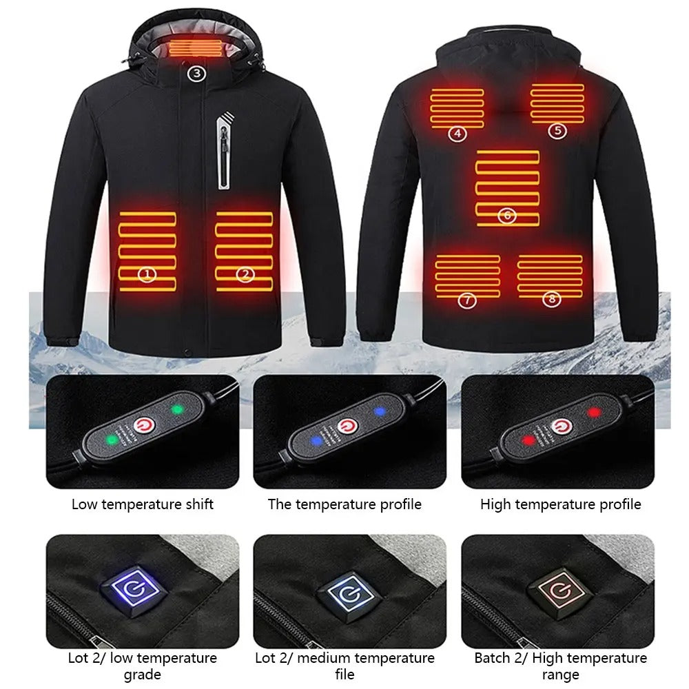 Men USB Electric Heater Winter Fleece Inner Jacket Coats Thick Warm Ca Gear Outlet