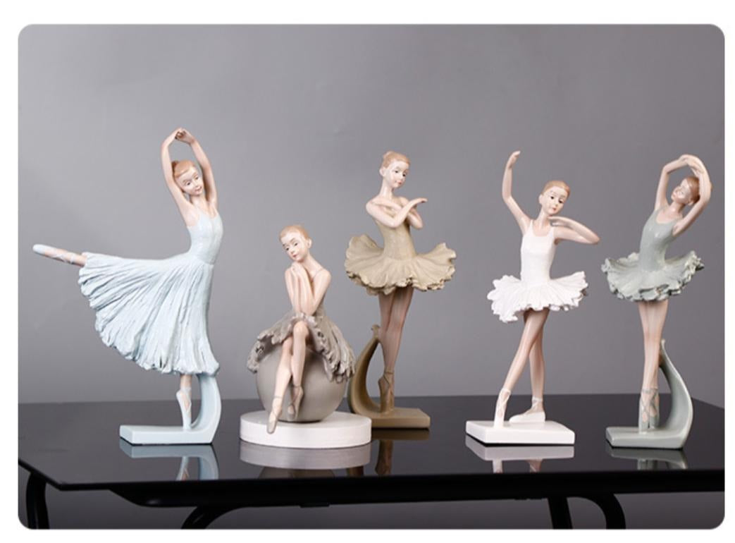 Modern Resin Ballet Girl Figurine Elegant Sculpture for Home Décor & Gifts | RRW2030