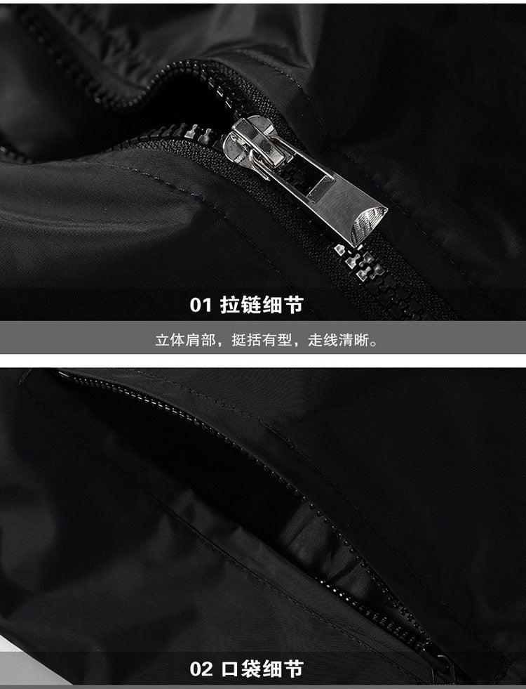 Men Solid Color Zipper Jackets Stand Collar Casual Outwear Tops Coat Jacket | S1268