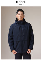 Dixiang Men's 3-in-1 Waterproof Hiking Jacket | 8000mm Seam-Taped Shell with White Goose Down Inner Layer | All-Season Outdoor Coat | J24688