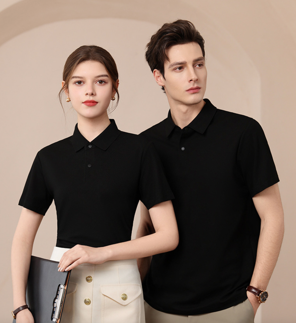 100-Count Mercerized Cotton Polo Shirt | Antibacterial & Cooling | Unisex Summer Short Sleeve Polo Tee | L11-8230