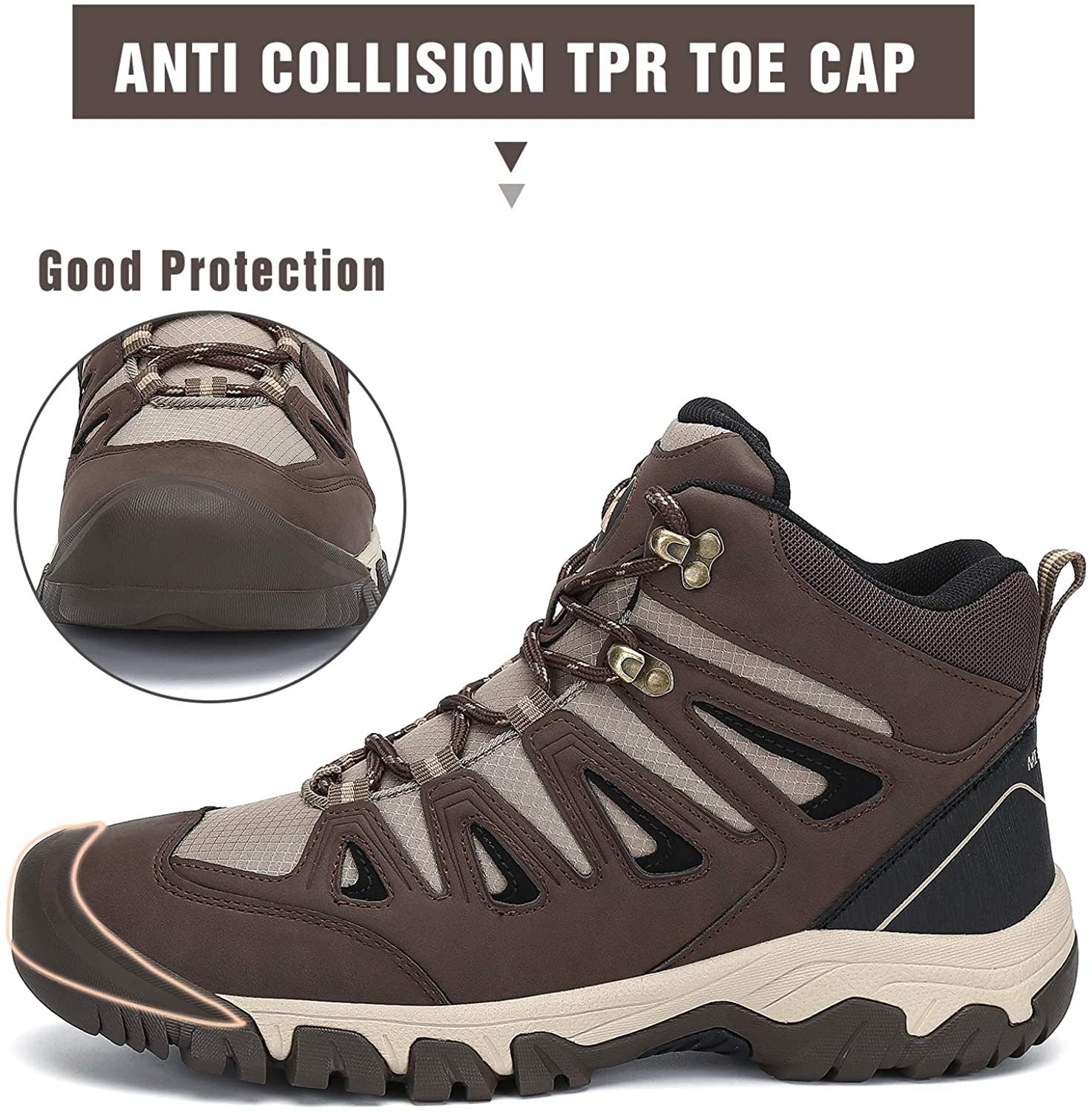Men Breathable Waterproof Durable Toe Anti Slip Safety Trekking Hiking Shoes