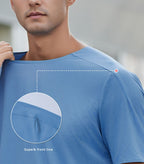 Men’s Lightweight Athletic T-Shirt – Short Sleeve Stretchy Summer Running & Fitness Tee | DT24202