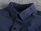 Vintage Workwear Double Pocket Shirt Retro Casual Classic Shirt Top for Men | V38