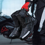 Professional Black Leather Mountain Bike Boots | 666
