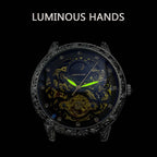 Men's Mechanical Watches Automatic Waterproof Business Wristwatch Leather Watch | 2120-6