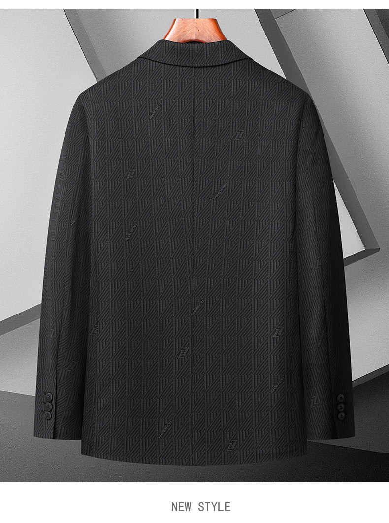 Men's Plus Size Casual Blazer | Stretch & Non-Iron Checkered Sport Coat | Oversized Comfort Fit Jacket for Big Gentlemen | XKX-Q5573