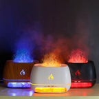 Himalayan Crystal Salt Rocks Aroma Humidifiers 7 Colors LED USB Portable Fire Flame Aromatherapy Essential Oil Diffuser | 101