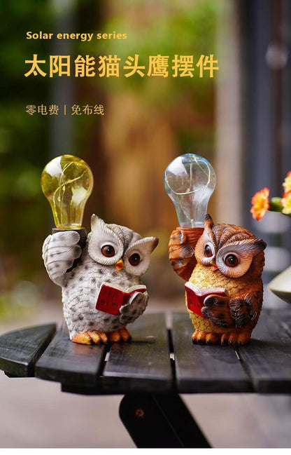 Solar Owl Garden Light LED Outdoor Décor Animal Bird Ornament for Yard & Patio Decoration | RDW102