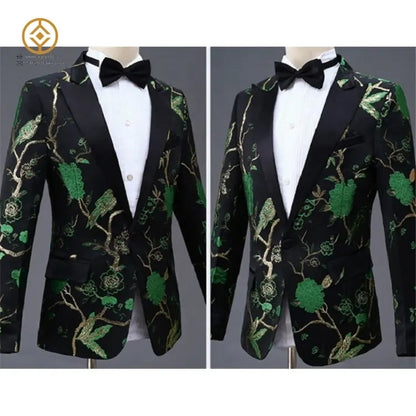 Costume Jacquard pour Homme, Costume de Soirée de Mariage d'Affaires, Blazer, Pantalon, Smoking Slim Fit | 1003 