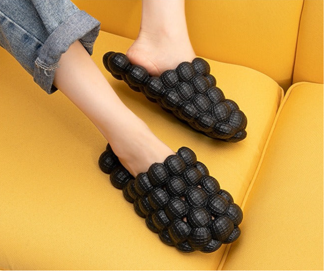 Chaussons à bulles unisexes en EVA de haute qualité, antidérapants, semelle de massage personnalisée en EVA, pantoufles à bulles d'intérieur souples pour la maison | RZ0025 