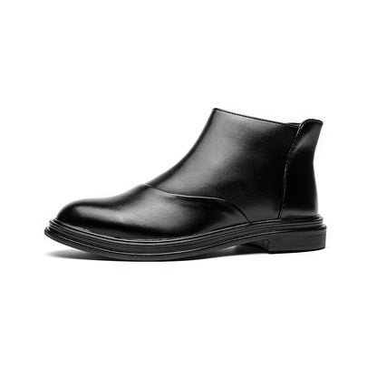 Bottes Martin montantes pointues en cuir antidérapantes avec fermeture éclair latérale | 8823 