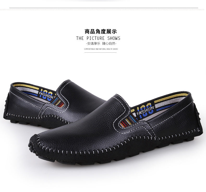 Men Hand-Stitched Urban Chic Slip On Loafers Drive Walking Shoes | 9898