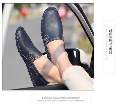 Men Hand-Stitched Urban Chic Slip On Loafers Drive Walking Shoes | 9898