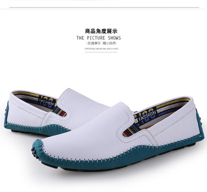 Men Hand-Stitched Urban Chic Slip On Loafers Drive Walking Shoes | 9898