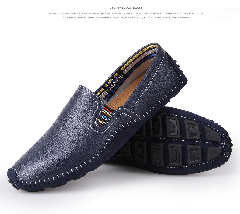 Men Hand-Stitched Urban Chic Slip On Loafers Drive Walking Shoes | 9898