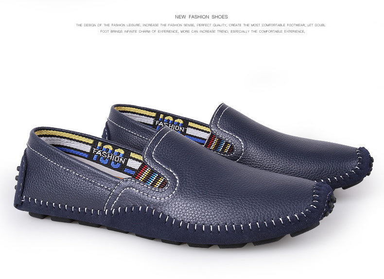 Men Hand-Stitched Urban Chic Slip On Loafers Drive Walking Shoes | 9898