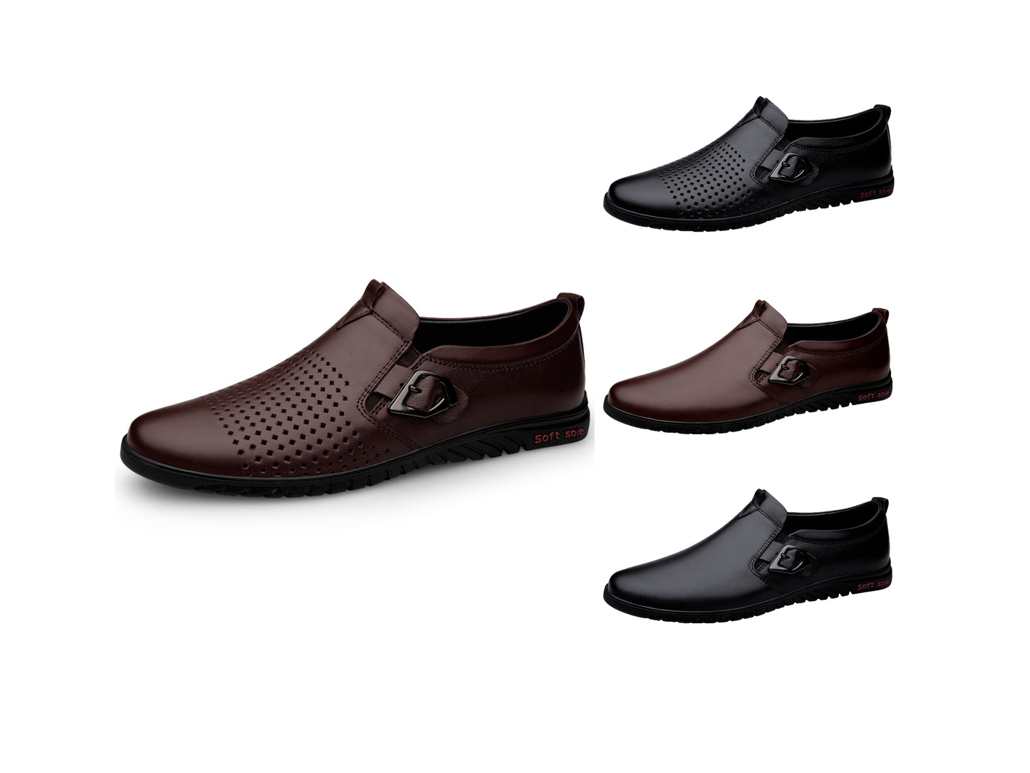 Scarpe casual da uomo traspiranti da guida, scarpe da sposa, mocassini slip-on in pelle | 23008 