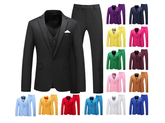 Men's Formal Wear Wedding Dress Tuxedo Banquet Slim Suit Office Wear Single Button 3 Pcs Suits | 711