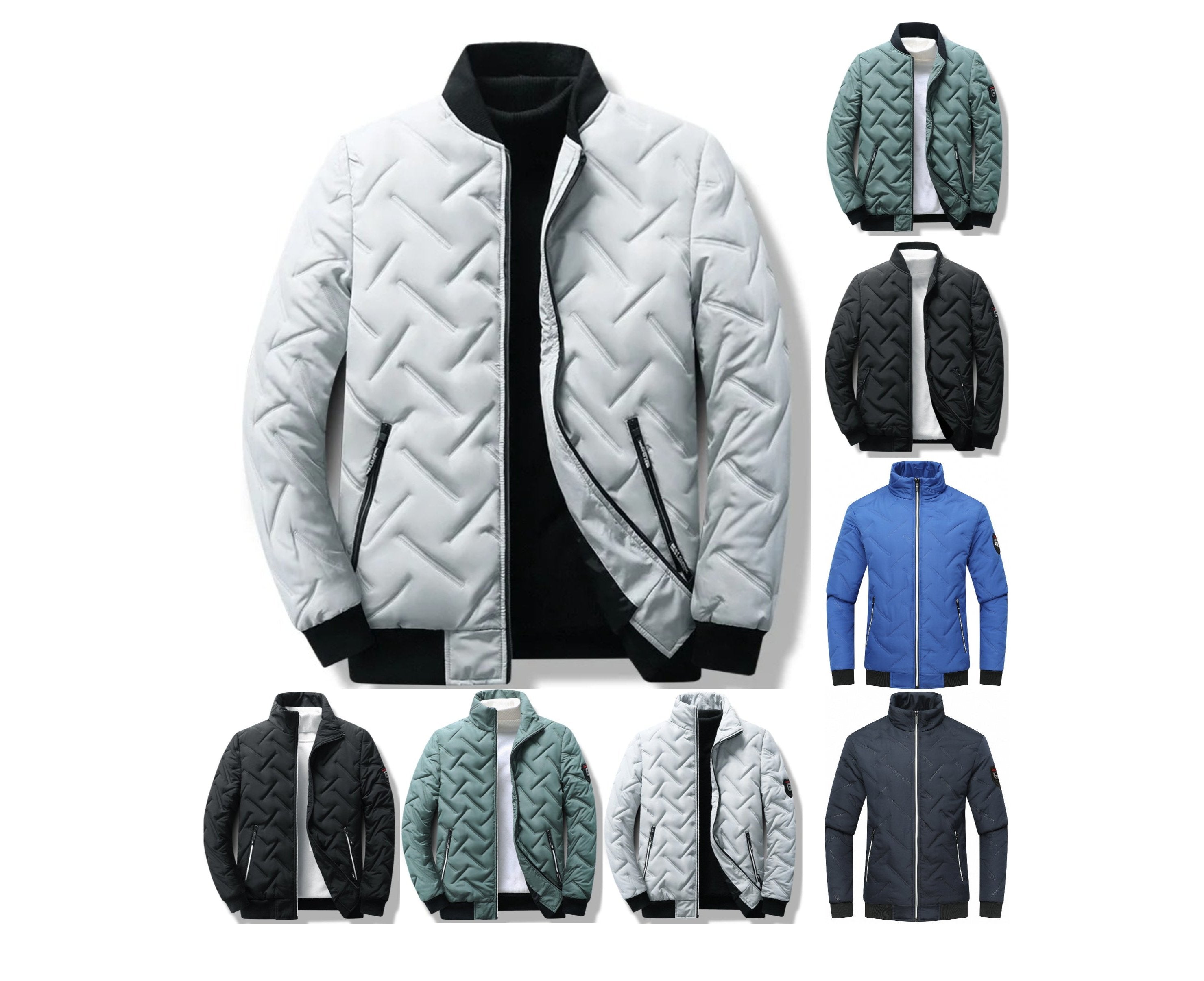 Mens padded bomber jackets uk best sale