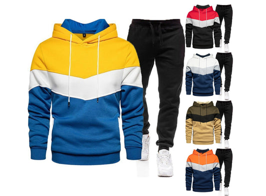 High Quality Gym Outfits Winter Tracksuit Hooded Sweatshirts & Jogger Pants Hoodie Set | 003