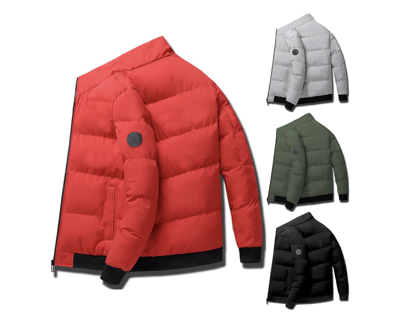 Men's Thick Winter Down Jacket – Warm Stand Collar Cotton Coat for European Winters 8668