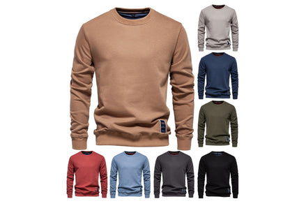 Winter Thickness Pullover O-Neck Solid Color Long Sleeve Warm Slim Sweater | HD156