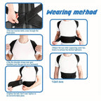 Men Women Neoprene Posture Corrector Bad Back Lumbar Shoulder Support Belt Brace | 1001