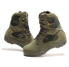 Men's Green Camouflage Delta Tactical Boots Thick Padded Collars Suede Combat Military Grade Shoes
