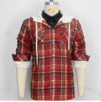 Men’s Premium Lightweight Flannel Hoodie – Stylish Cotton Shirt Jacket for Casual Comfort| SY0093