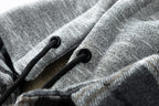 Winter Men's Jacket Plaid Wool Heavy Plus Size Shirt Checkered Hooded Coat Oversize Top