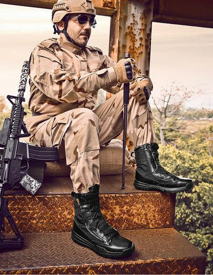 Men's Military Tactical Boots | Outdoor Combat Desert Boots | Slip-Resistant Hiking Work Boots | 31006