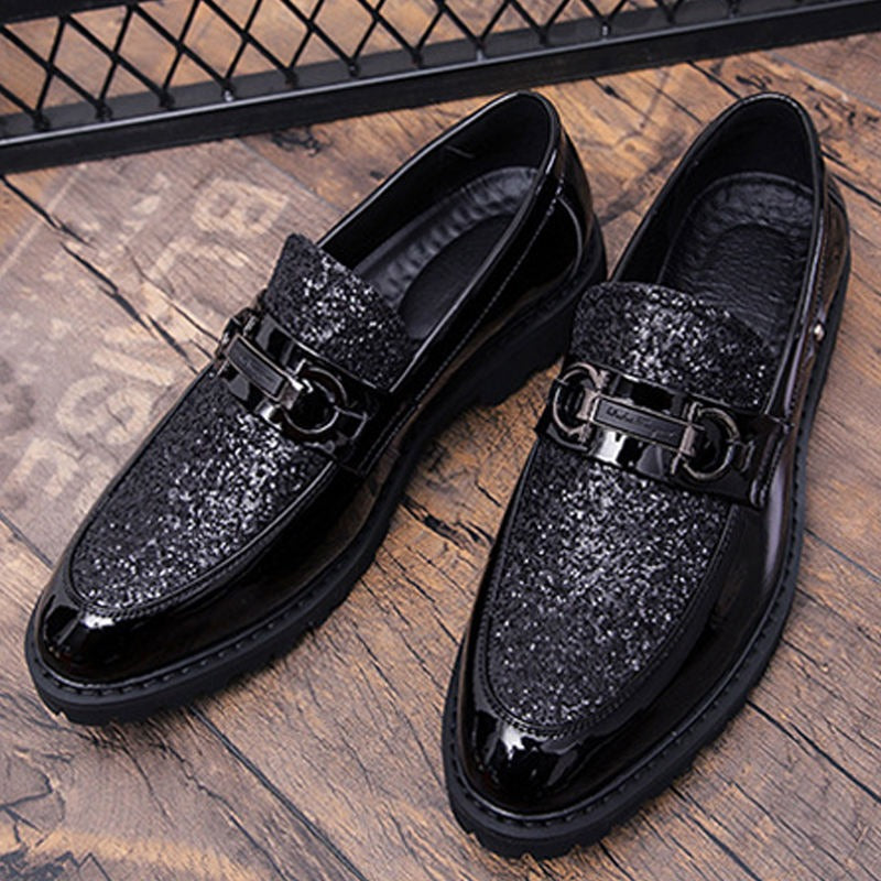 Men Casual Trend Bright Upper  Oxford Brogues Boots British Style Formal Leather Office Shoes