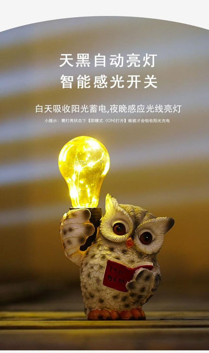 Solar Owl Garden Light LED Outdoor Décor Animal Bird Ornament for Yard & Patio Decoration | RDW102