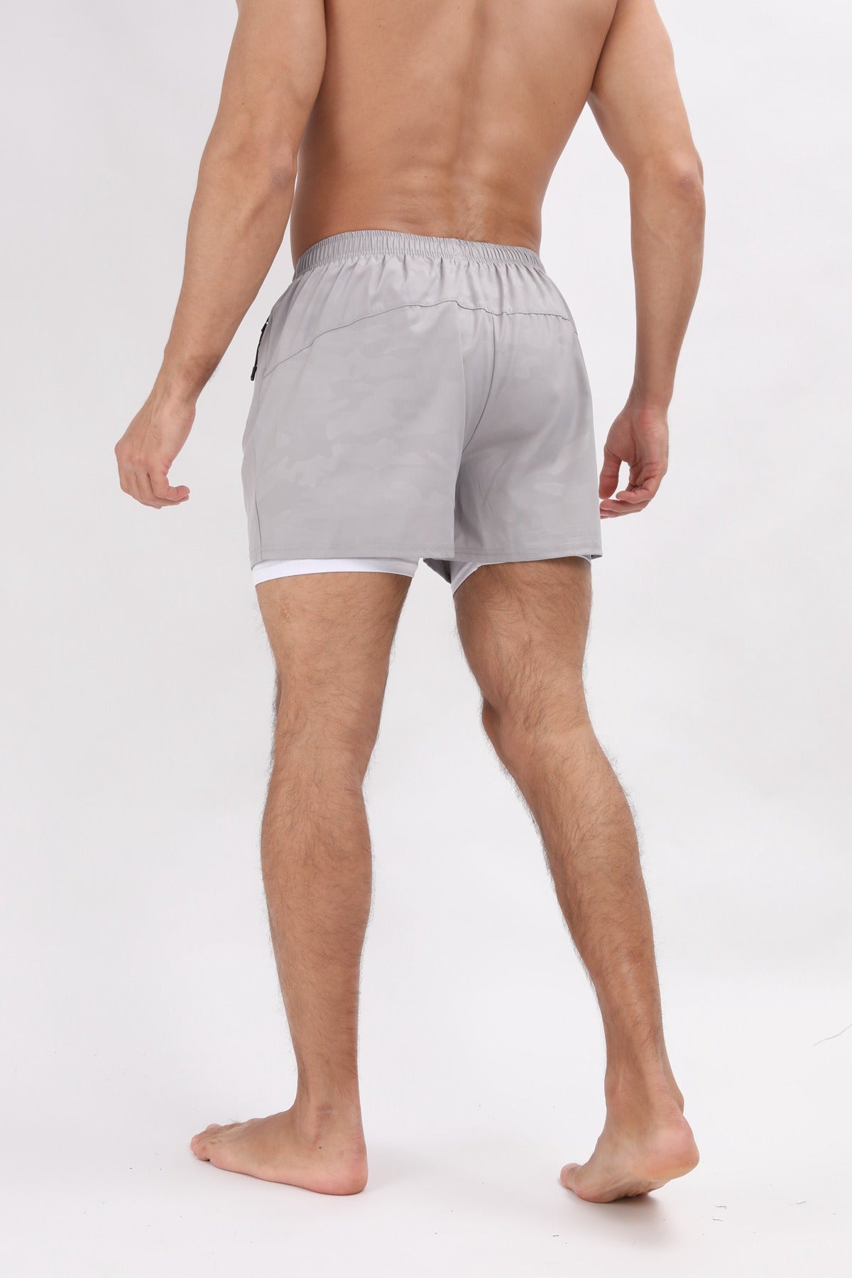 Men Summer Polyester 2 in 1 Quick Dry Short Joggers Workout Running Gym Shorts | DK-903