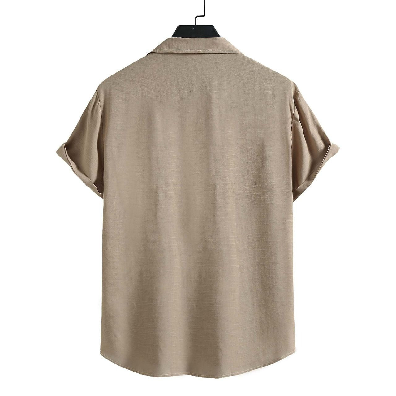 Men’s Solid Color Lapel Short Sleeve Shirt Business Casual Summer Style Shirt | CCS05