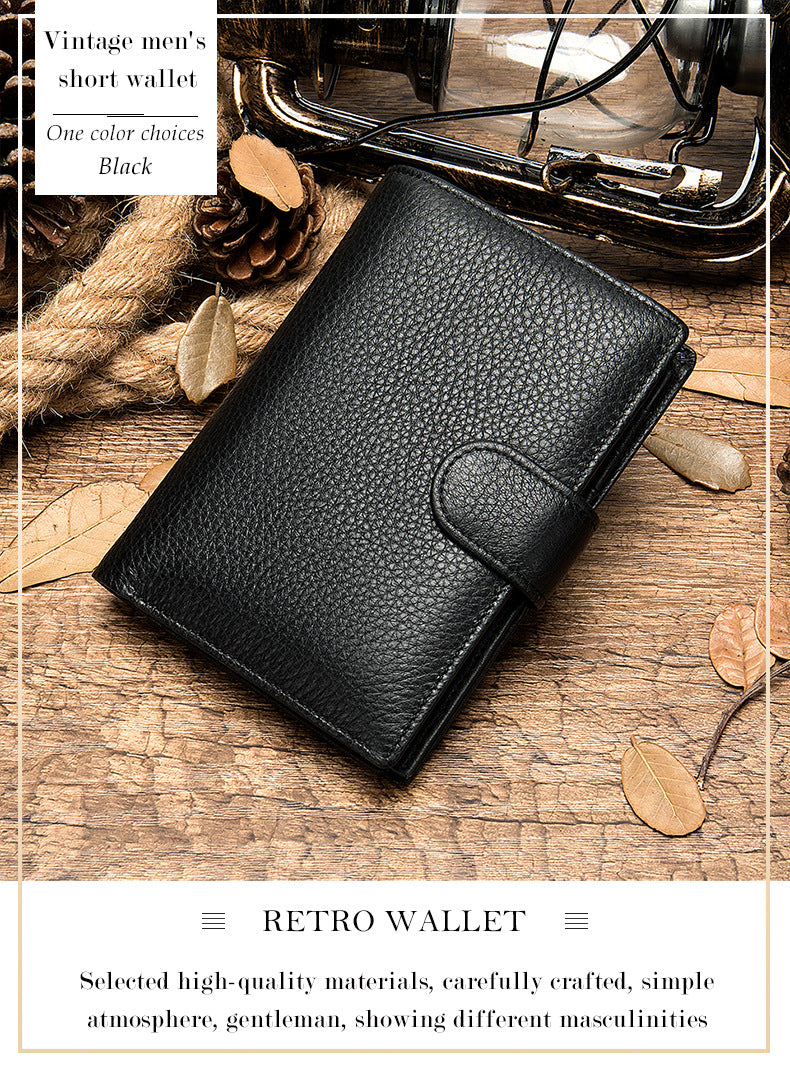 Anti-Magnetic RFID Blocking Genuine Leather Wallet Men's Slim Card Holder & Purse | 1131