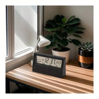 Modern Transparent LED Digital Clock – Temp & Humidity, Weather Icons Home & Office Décor | 2158